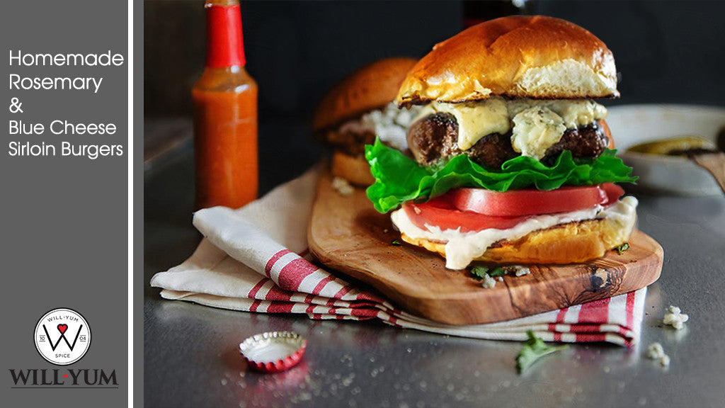 WillYUM Spice Recipe: Homemade Rosemary & Blue Cheese Sirloin Burgers